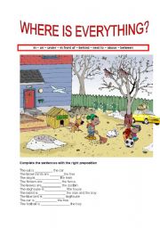 English Worksheet: WHERE IS EVERYTHING?