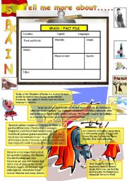 English Worksheet: Tell me more about....SPAIN