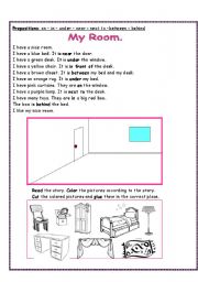 English Worksheet: place prepositions