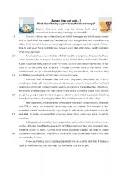 English Worksheet: Fast food