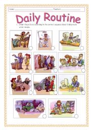 English Worksheet: Daily Routine