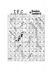English Worksheet: Snakes and Ladders