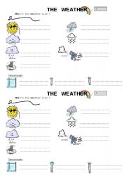 English Worksheet: Whats the weather like ?