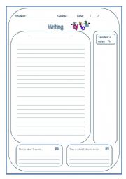 English Worksheet: Writing task 