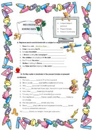 English Worksheet: Revision exercises