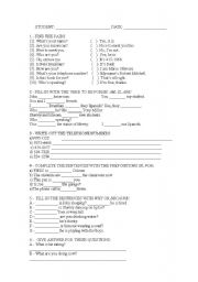 English Worksheet: Review exercises