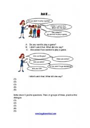 English Worksheet: Ask If