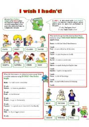 English Worksheet: I WISH I HADNT!