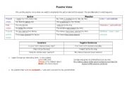 English Worksheet: passive voice