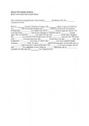 English Worksheet: Henry VIII