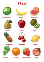 English Worksheet: FRUIT