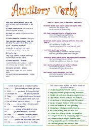English Worksheet: Auxiliary Verbs