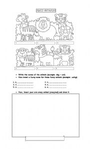 English Worksheet: Crazy animals!