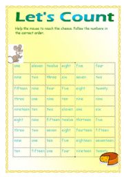 English Worksheet: Lets Count