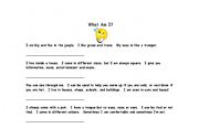 English Worksheet: What am I? Present Simple Riddles