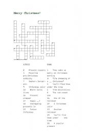 English Worksheet: christmas puzzle