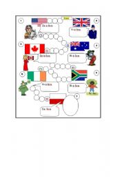 English Worksheet: Im from...game