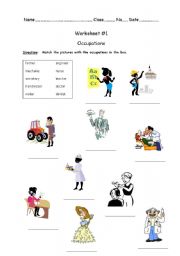 English worksheet: Occupations