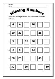 English Worksheet: patterns