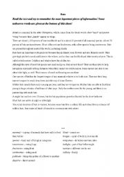 English worksheet: Read about bats PART1