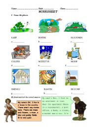 English Worksheet: Places