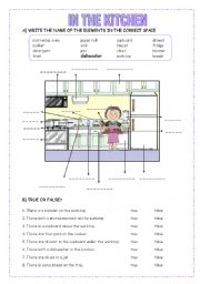 English Worksheet: IN THE KITCHEN