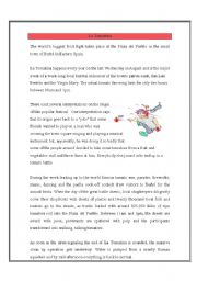 English Worksheet: La Tomatina Event