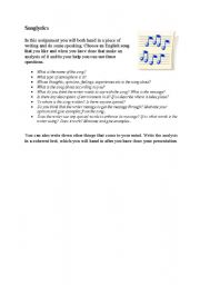 English Worksheet: Song lyrics