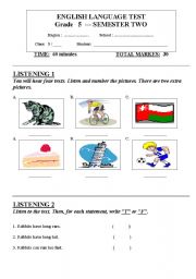 Grade 5 test