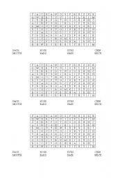 English Worksheet: Body word search