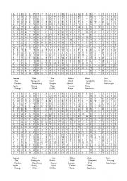 English Worksheet: Food wordsearch