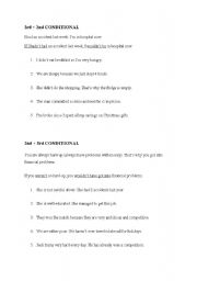 English Worksheet: mixed conditionals (2nd+3rd conditional, 3rd+2nd conditional)