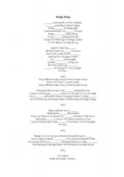 English Worksheet: Bongo Bong - Manu Chao