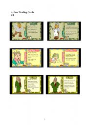 English Worksheet: Arthur - Trading Cards 4/4
