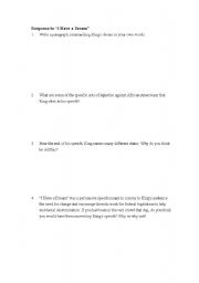 English worksheet: Response to 