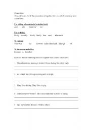 English Worksheet: Connectives