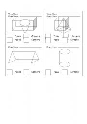 English Worksheet: 3D Shapes