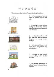 English Worksheet: Houses