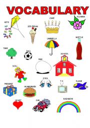 English Worksheet: VOCABULARY_KINDER