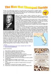 English Worksheet: THE MAN THAT CHANGED FLORIDA