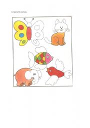 English Worksheet: complete pictures