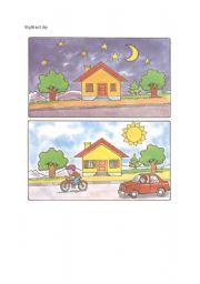 English Worksheet: night and day