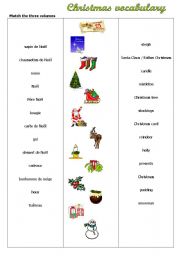English Worksheet: christmas vocabulary