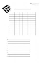 English Worksheet: Blank Word Search