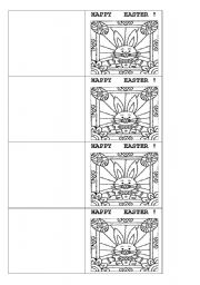 English Worksheet: Happy Easter card