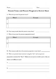 English worksheet: Present vs. Present Progressive