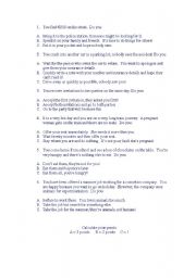 English Worksheet: moral dilemmas quiz