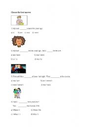 English Worksheet: present & past forms of 