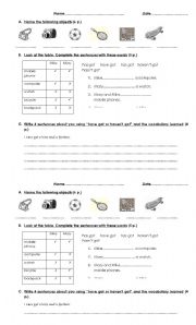 QUIZ - HAVE/HAS GOT and basic vocabulary