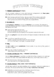 English Worksheet: Future Tense